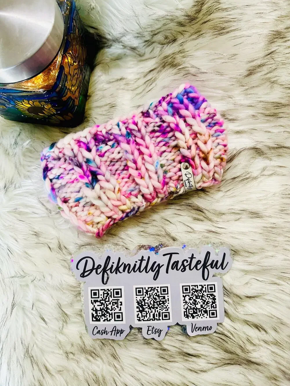 Hand Knit Merino Wool Headband: Scrappy Knit Earwarmer